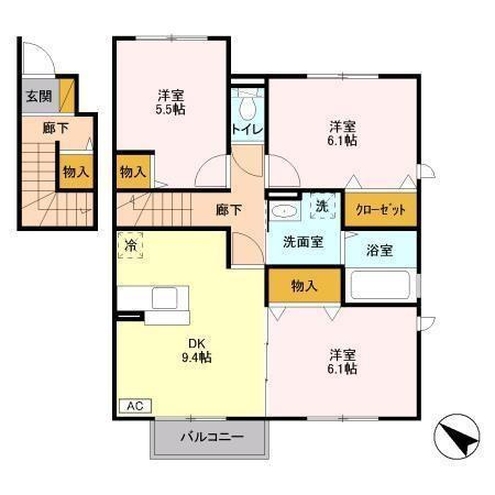 パークシティ土合Bの間取り