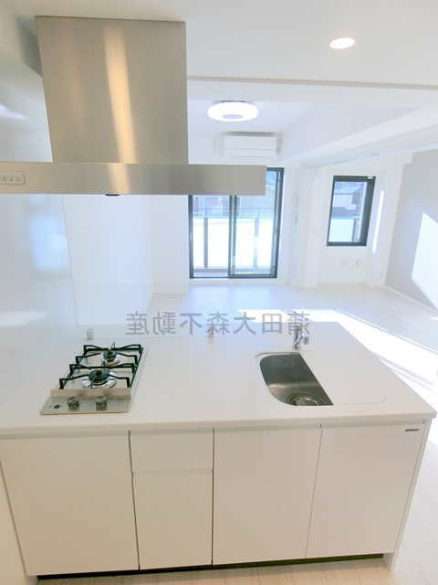 AIFLAT馬込のキッチン|2口ガスコンロのカウンター式システムキッチン