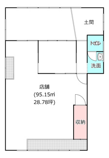 【間取り】 | 香取小野川テナント | ※図面と現況が異なった場合は、現況を優先といたします。