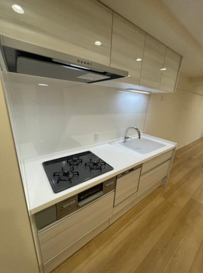 【キッチン】 | 板橋ハイタウン | 食器洗い洗浄乾燥機も付いております！吊戸棚も付いておりまして、収納も充実しております！