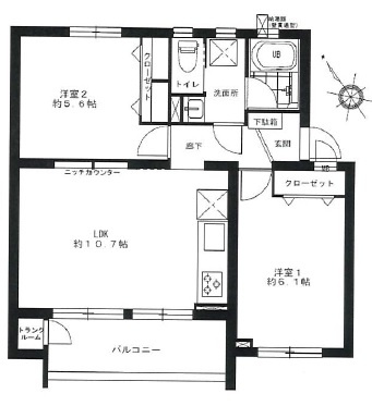 【間取り】 | たまプラーザ団地5街区9号棟