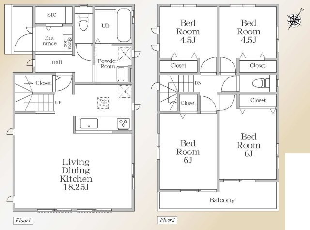 【横浜市瀬谷区中屋敷2丁目19-18全5棟新築戸建て】★仲介手数料無料★（上瀬谷小学校・瀬谷中学校）