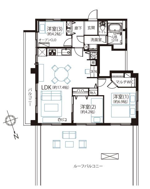 阿佐ヶ谷陵雲閣マンションの間取り