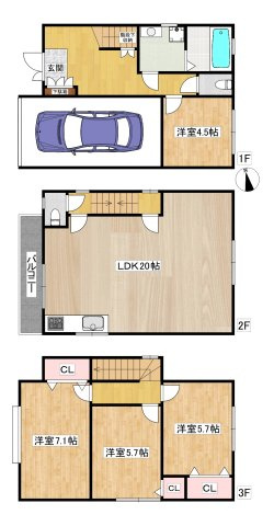 【間取り】 | 今津野田町中古戸建