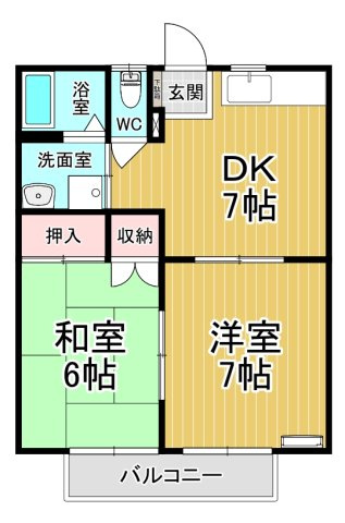 【間取り】 | オレンジハウス | カップルさんにオススメのお部屋です♪