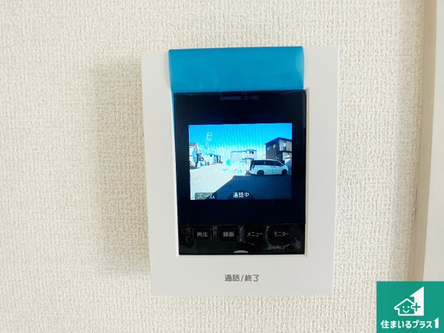 姫路市広畑区西蒲田　第8期　新築一戸建ての防犯設備|カラーモニターインターホン！声だけでなく来訪者の姿や顔がモニターで確認できるので、小さなお子様がいらっしゃるご家庭でも安心できます！