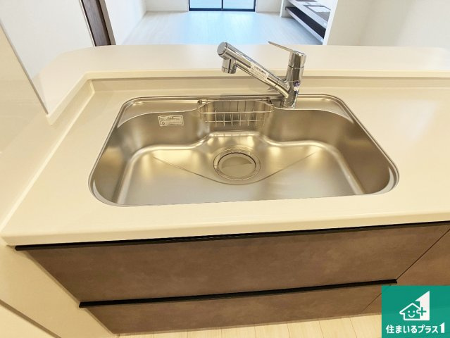 姫路市広畑区西蒲田　第8期　新築一戸建ての設備|広々としたシンクで食器洗いも楽々！