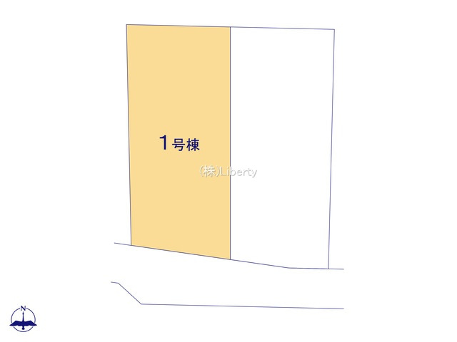 つくば市高野3期　新築戸建　1号棟の区画図