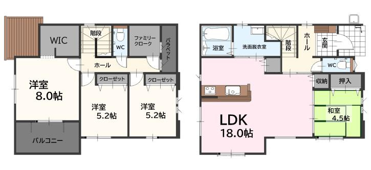 宗像市徳重2期の間取り