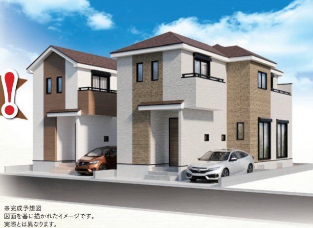 横浜市瀬谷区阿久和西3丁目 新築戸建て【仲介手数料無料】の外観パース