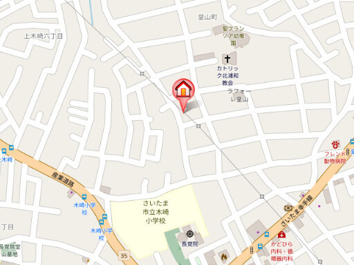 皇山町ハイツの地図