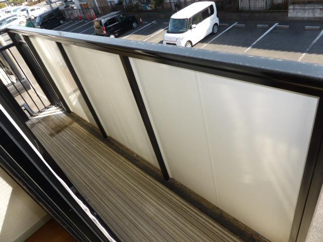 ヤマサハイツのバルコニー|陽当たり良好なバルコニーです