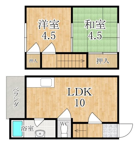森本住宅の間取り