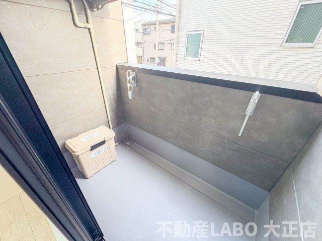 桜ハーモニーテラスのバルコニー