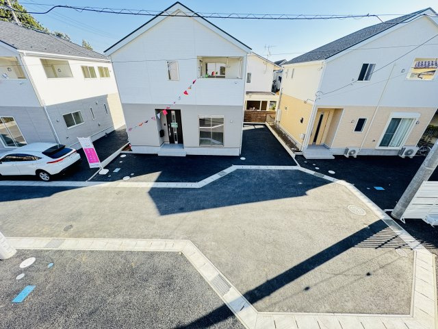 柏市東山２丁目新築戸建【酒井根西小学校：10分】の展望|バルコニーより道路側眺望