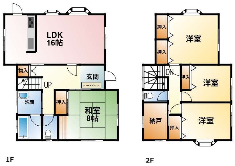 茂原市谷本　中古戸建の間取り
