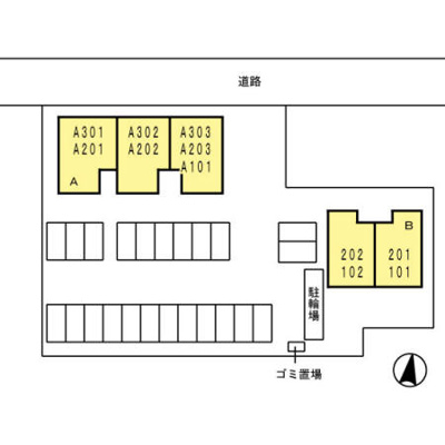 【区画図】 | ヴィラ・ラシュレ B棟