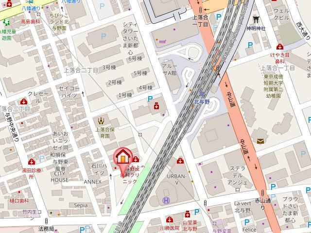 さいたま市中央区上落合２丁目のアパートの地図