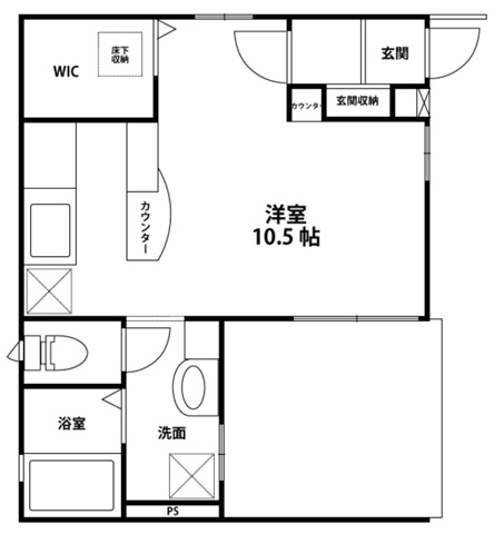 さいたま市中央区上落合２丁目のアパートの間取り