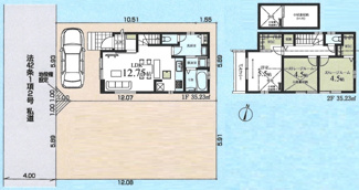 【間取り】 | 西東京下保谷　全2棟　1号棟 | 西東京下保谷　全2棟　1号棟