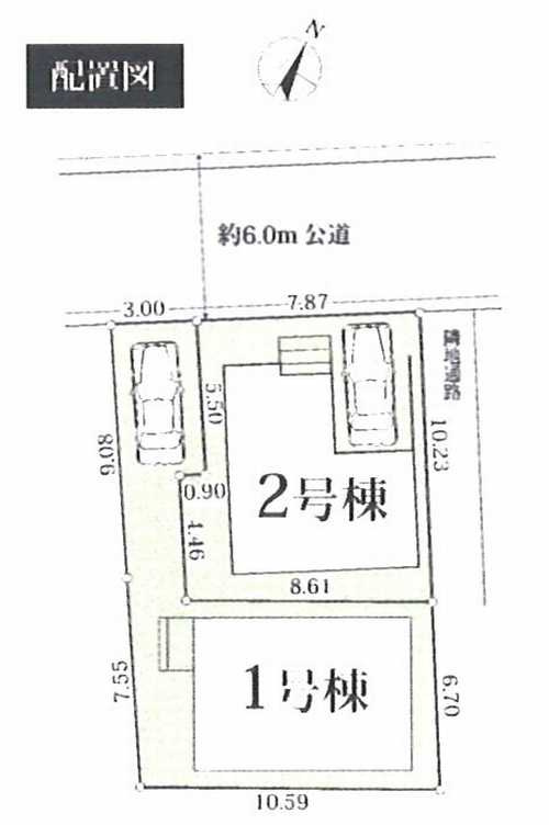 綾瀬市落合北4期 新築戸建 全2棟の区画図