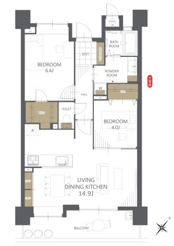 【間取り】エバーライフ久留米南・イーストコート 