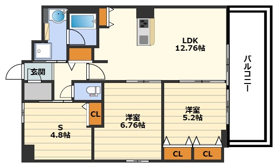 S-RESIDENCE天満橋arの間取り
