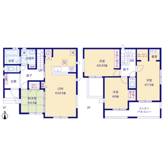 【間取り】 | うるま市豊原2期（全3棟）2号棟 | 2号棟　