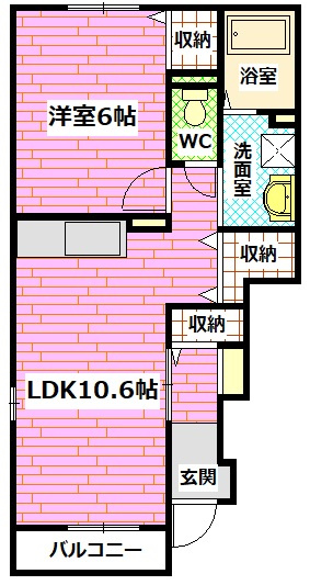 グレイス　スクエア　A棟の間取り