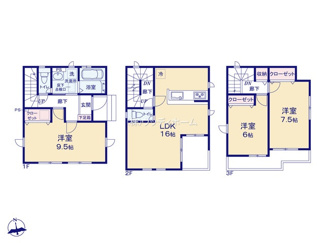 【間取り】 | 越谷市恩間7期　新築一戸建て