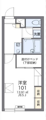 レオパレスイーズ旭川の間取り