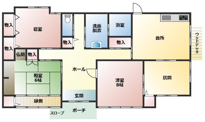 都城市高城町穂満坊の中古一戸建の間取り