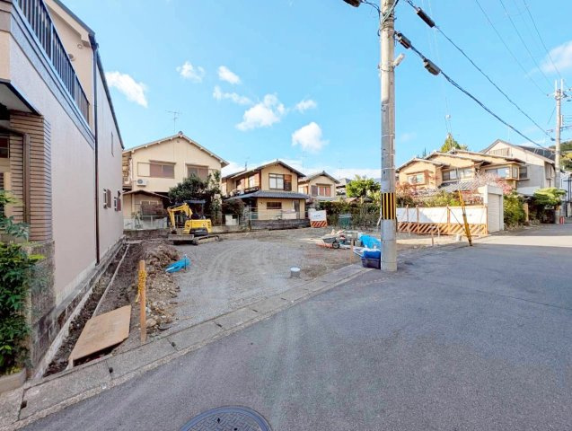 修学院千万田町　1号地の前面道路含む現地写真