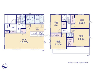 【間取り】 | 越谷市弥栄町14期　新築一戸建て　1号棟