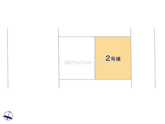 越谷市弥栄町14期　新築一戸建て　2号棟の区画図