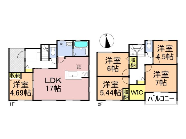 リーブルガーデン　羽島市正木町新井第２　全３区画分譲の間取り|■１号棟　■ヤマダ不動産　株式会社リライフ　
■夢のマイホーム購入をフルサポートします！