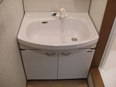 パセオ久米田の洗面所|広い洗面スペース