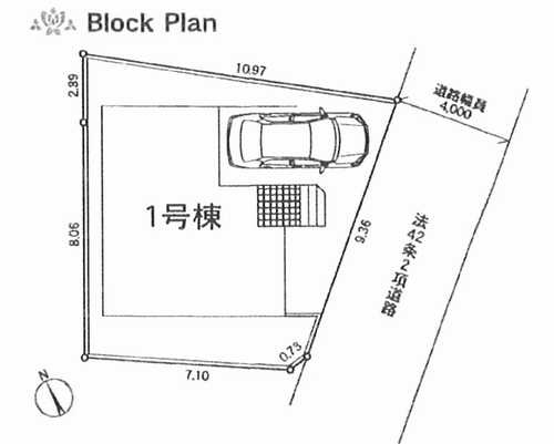 綾瀬市落合南第16　新築戸建全1棟　1号棟の区画図