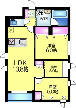 仮称　太平２丁目メゾンの間取り|★１フロア１住戸★