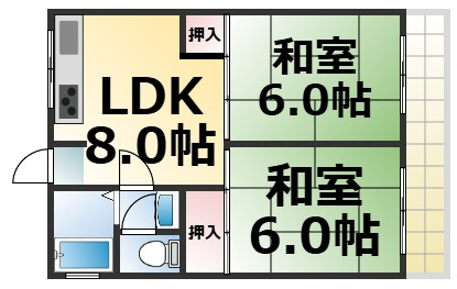 【間取り】 | 向井コーポ　仲介手数料