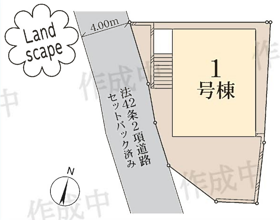 横浜市港南区下永谷6丁目 新築戸建て【仲介手数料無料】の区画図