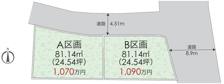小田原市扇町2丁目　売地の土地図