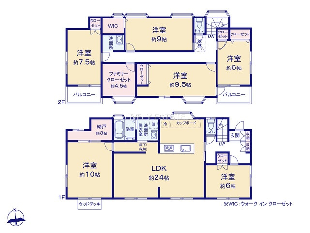 越谷市大字弥十郎 中古戸建の間取り