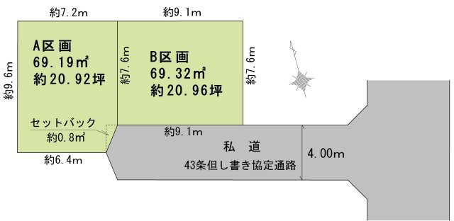 建物参考プラン：建物面積/76.18㎡（22.99坪）1F面積：36.02㎡　2F面積：40.16㎡
建物価格：1,900万円（税込）