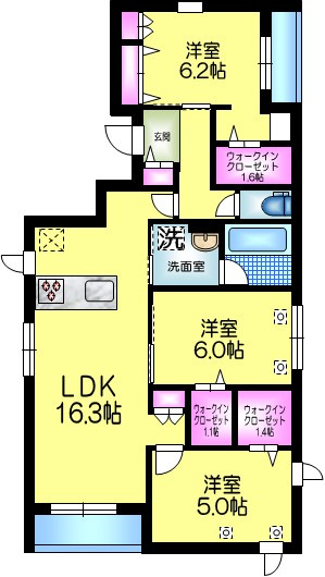 メゾンドイルリッシュの間取り|★１フロア１住戸★