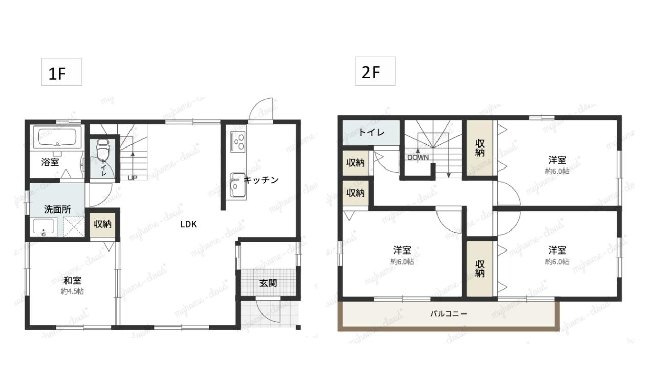香南市野市町新宮　中古戸建ての間取り