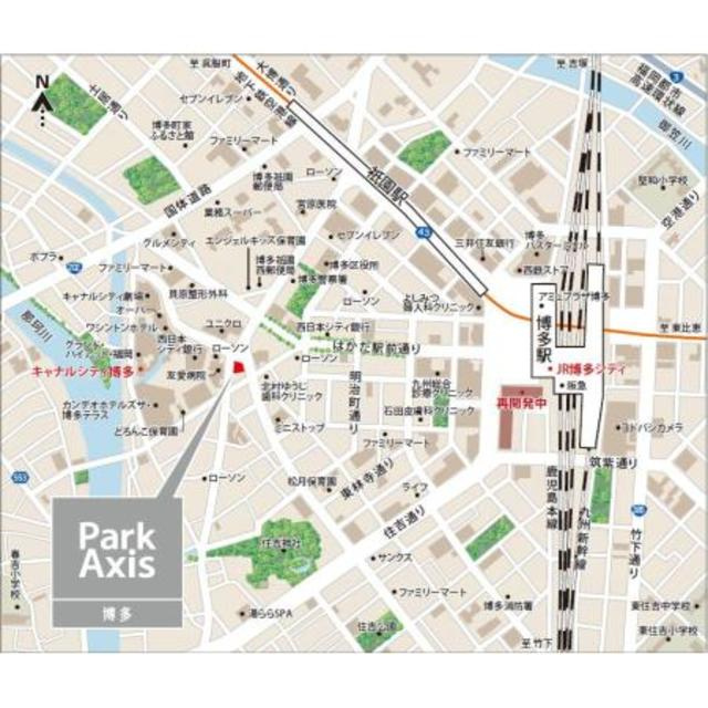 パークアクシス博多の地図