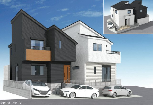 横浜市港北区大曽根台 新築戸建て【仲介手数料無料】カースペース2台