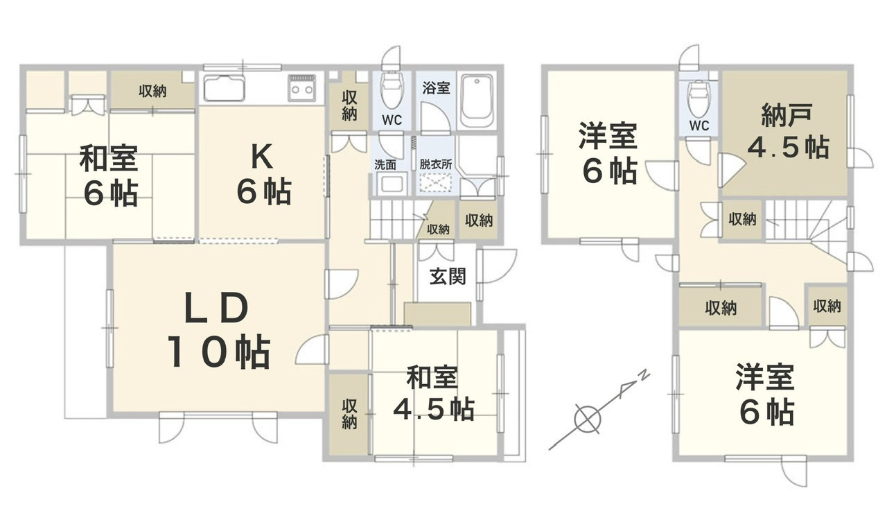 山の手1条9丁目戸建の間取り