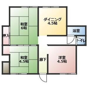 姫路市飾磨区鎌倉町平屋の間取り